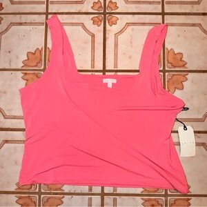 Leith Vibrant Pink Square neck Camisole Top